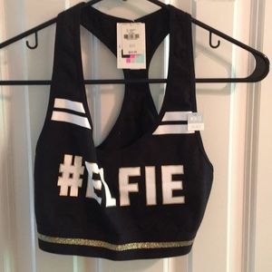 Pink brand new unlined sports bra- medium A-C